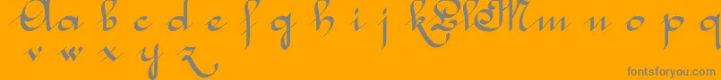 フォントMcleona – オレンジの背景に灰色の文字