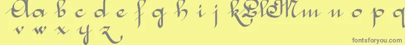 フォントMcleona – 黄色の背景に灰色の文字