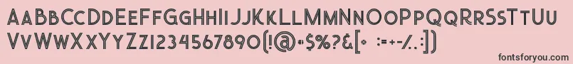 Urbaninline Font – Black Fonts on Pink Background