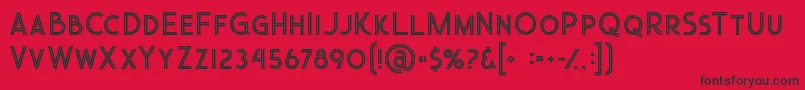 Urbaninline Font – Black Fonts on Red Background