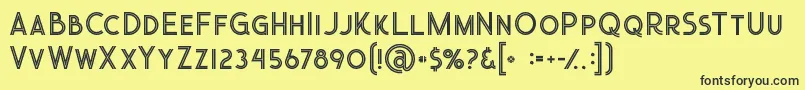 Urbaninline Font – Black Fonts on Yellow Background