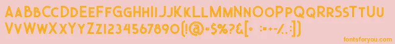 Urbaninline Font – Orange Fonts on Pink Background