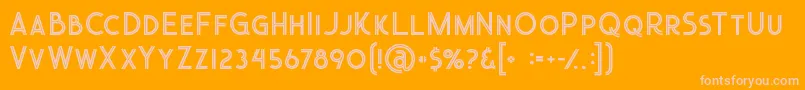 Urbaninline Font – Pink Fonts on Orange Background