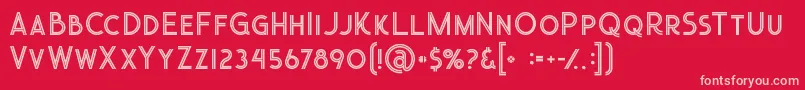 Urbaninline Font – Pink Fonts on Red Background