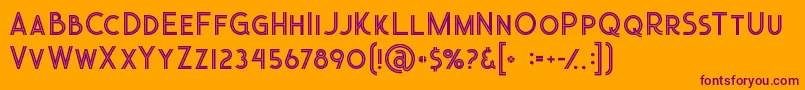 Urbaninline Font – Purple Fonts on Orange Background