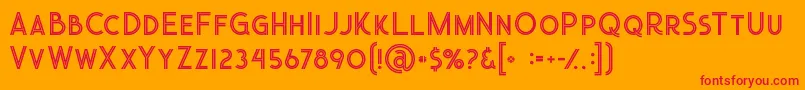 Urbaninline Font – Red Fonts on Orange Background