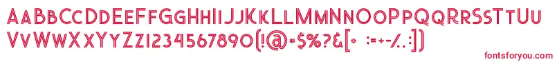 Urbaninline Font – Red Fonts on White Background