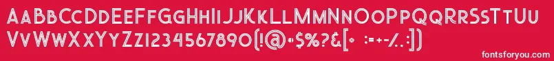 Urbaninline Font – White Fonts on Red Background