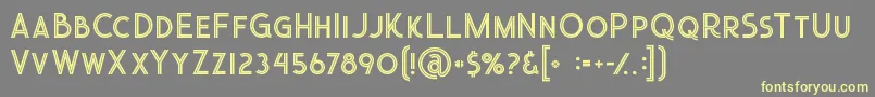 Urbaninline Font – Yellow Fonts on Gray Background