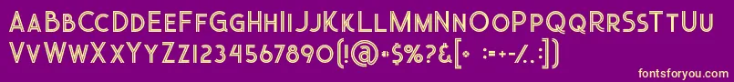 Urbaninline Font – Yellow Fonts on Purple Background