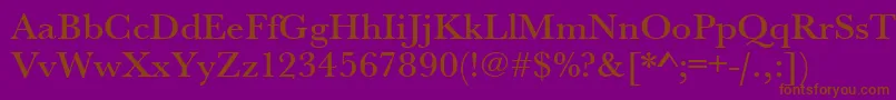 Urwbaskertmedwid Font – Brown Fonts on Purple Background