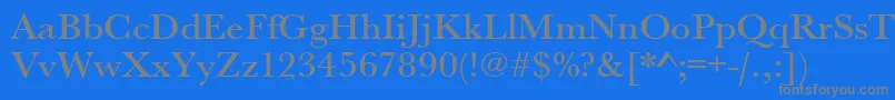 Urwbaskertmedwid Font – Gray Fonts on Blue Background