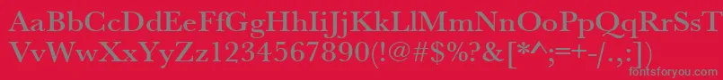 Urwbaskertmedwid Font – Gray Fonts on Red Background