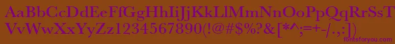 Urwbaskertmedwid Font – Purple Fonts on Brown Background