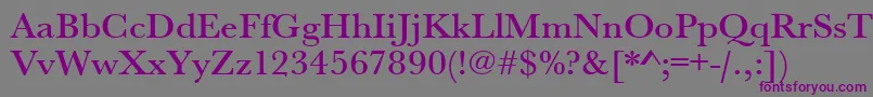 Urwbaskertmedwid Font – Purple Fonts on Gray Background