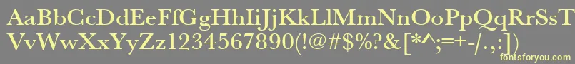 Urwbaskertmedwid Font – Yellow Fonts on Gray Background