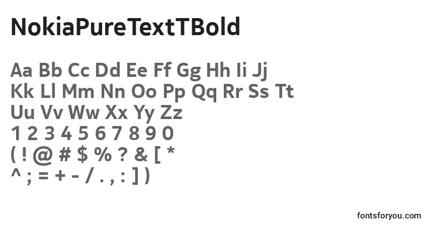 Czcionka NokiaPureTextTBold – alfabet, cyfry, specjalne znaki