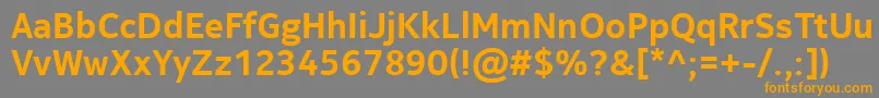 NokiaPureTextTBold Font – Orange Fonts on Gray Background