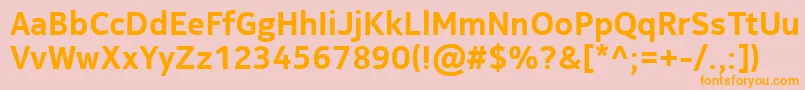 NokiaPureTextTBold Font – Orange Fonts on Pink Background