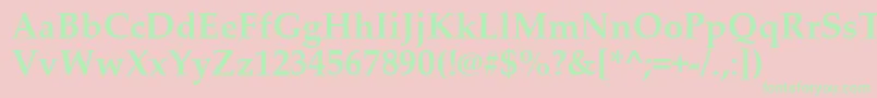 Palab0 Font – Green Fonts on Pink Background