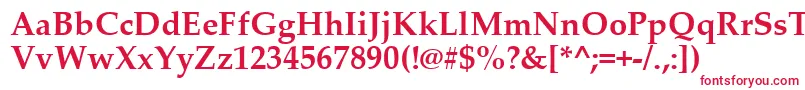 フォントPalab0 – 白い背景に赤い文字