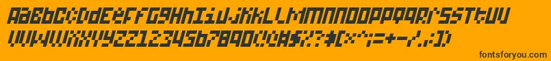A15Bit Font – Black Fonts on Orange Background