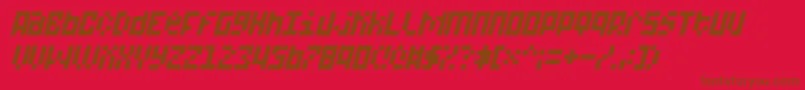 A15Bit Font – Brown Fonts on Red Background
