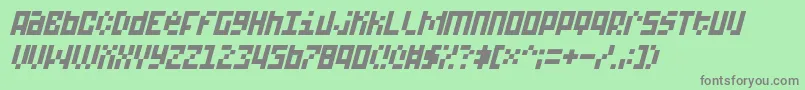 A15Bit Font – Gray Fonts on Green Background