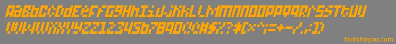 A15Bit Font – Orange Fonts on Gray Background