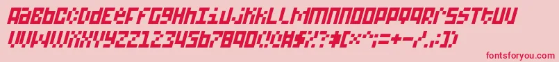 A15Bit Font – Red Fonts on Pink Background