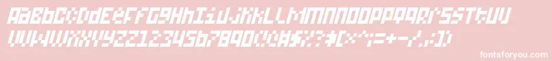 A15Bit Font – White Fonts on Pink Background