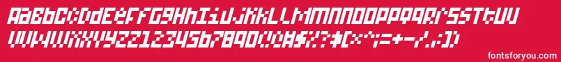 A15Bit Font – White Fonts on Red Background