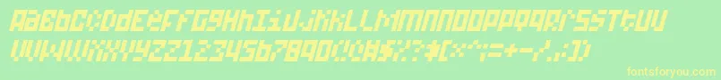 A15Bit Font – Yellow Fonts on Green Background