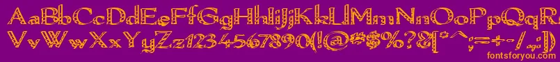 Pamelori Font – Orange Fonts on Purple Background