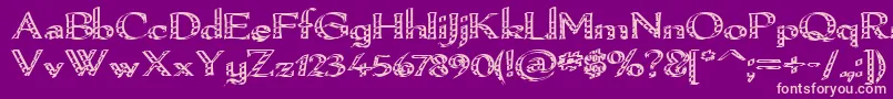 Pamelori-fontti – vaaleanpunaiset fontit violetilla taustalla