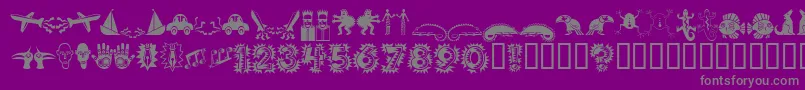 Popticsoneextras Font – Gray Fonts on Purple Background