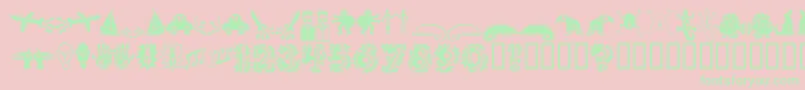 Popticsoneextras Font – Green Fonts on Pink Background