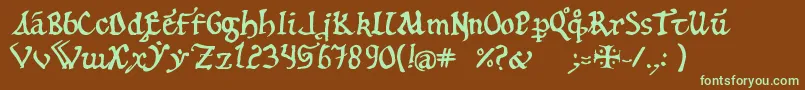 12thc.Abbey-fontti – vihreät fontit ruskealla taustalla