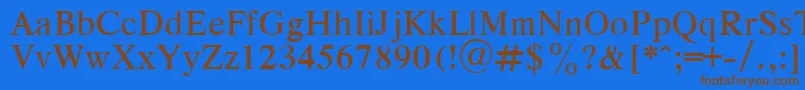 Saiba mais sobre a fonte Respepla Fonte Respepla – fontes marrons em um fundo azul