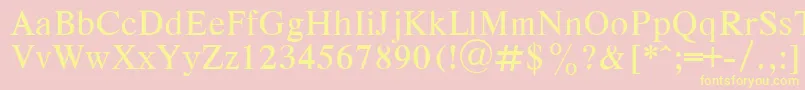 Respepla Font – Yellow Fonts on Pink Background