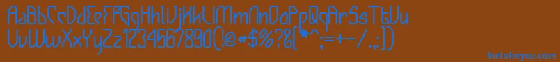 GizmoBold Font – Blue Fonts on Brown Background