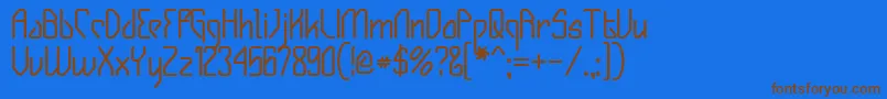 GizmoBold Font – Brown Fonts on Blue Background