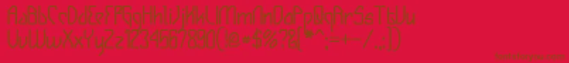 GizmoBold Font – Brown Fonts on Red Background