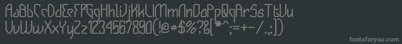 GizmoBold Font – Gray Fonts on Black Background