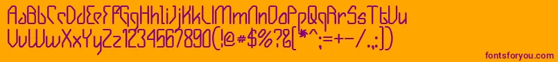 GizmoBold Font – Purple Fonts on Orange Background