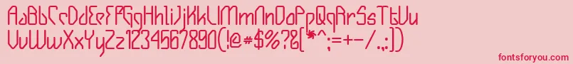 GizmoBold Font – Red Fonts on Pink Background