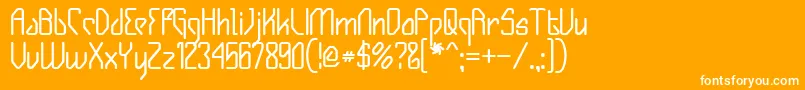 GizmoBold Font – White Fonts on Orange Background