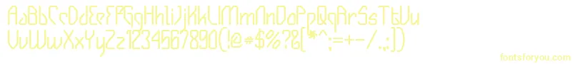 GizmoBold Font – Yellow Fonts on White Background