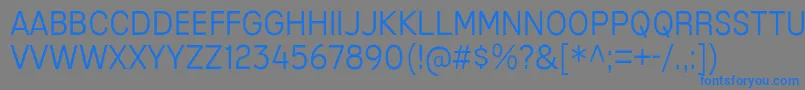 フォントMixolydianTitlingLt – 灰色の背景に青い文字