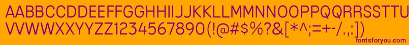 MixolydianTitlingLt Font – Purple Fonts on Orange Background